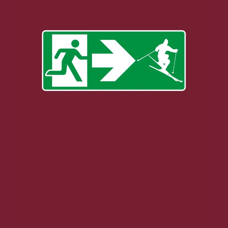 Emergency exit ski skier