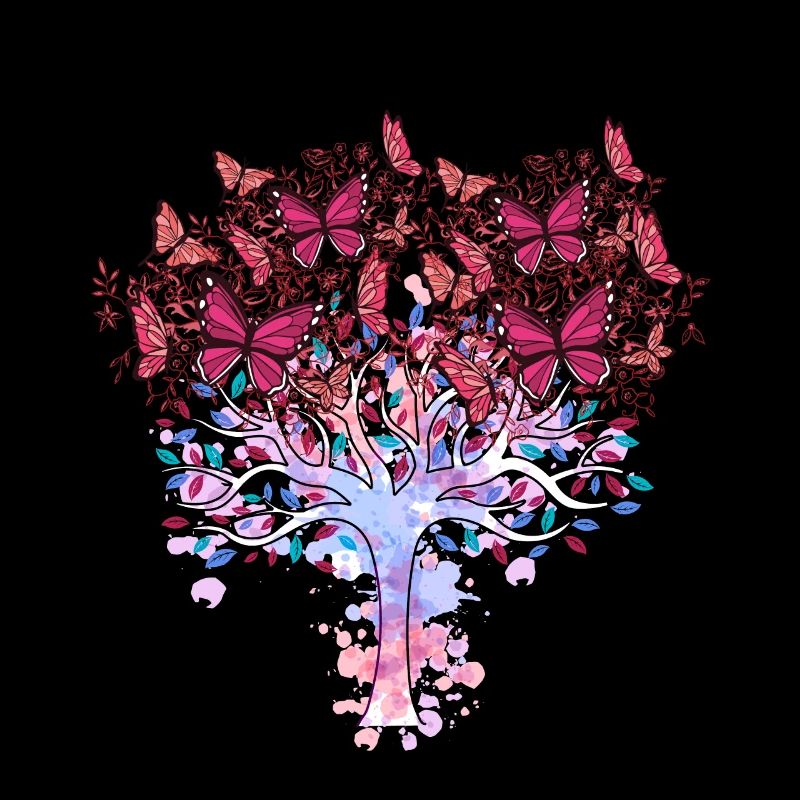 Tree, Spring, Insects, Butterflies, Nature