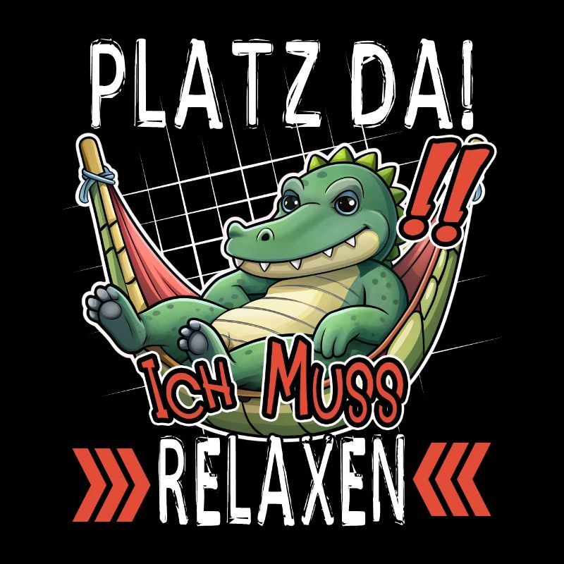 Make room! I need to relax funny crocodile