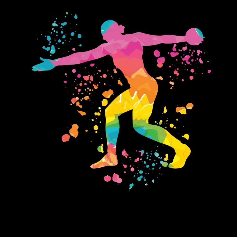 Diskuswerfer Colorsplash Diskuswurf