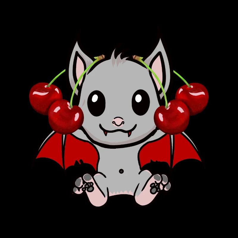 Halloween Bat Bats Cherries Cherry