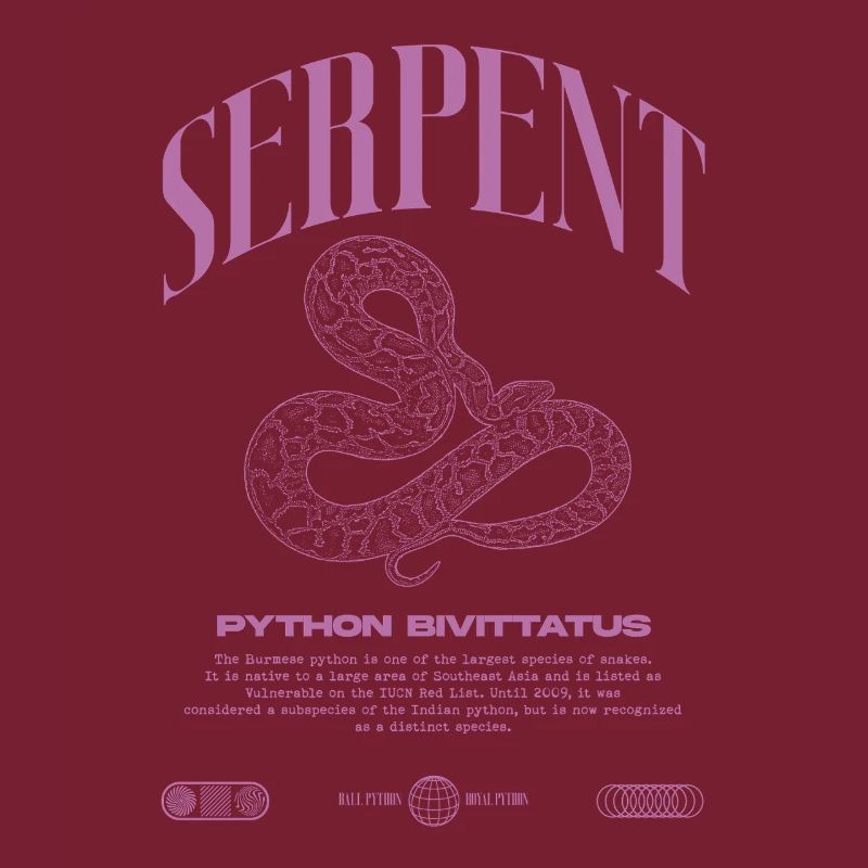 Burmese Python Modern Reptile Keeper Streetwear