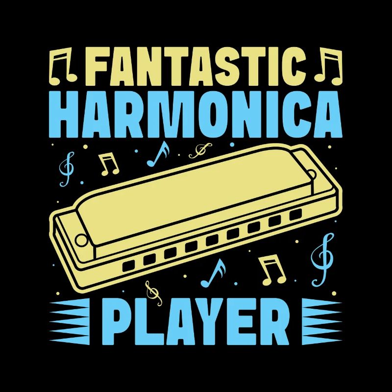 Funny Harmonica Player Fantastic Player Harmonica