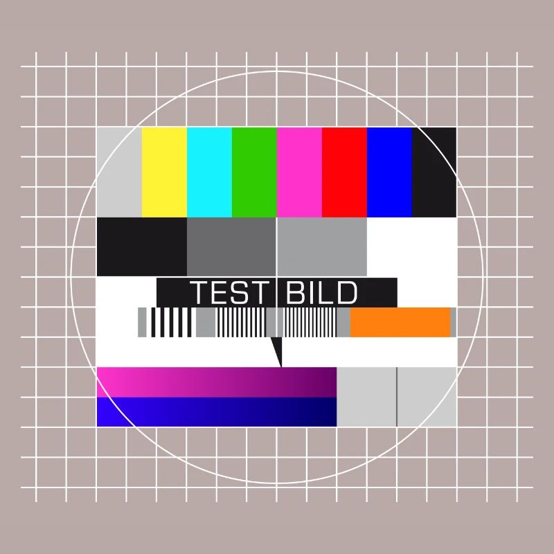 Test Image Television Screen Nostalgic Display
