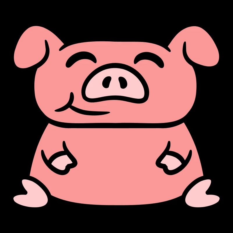 Assis Cochon Amour Petit Cochon Mignon