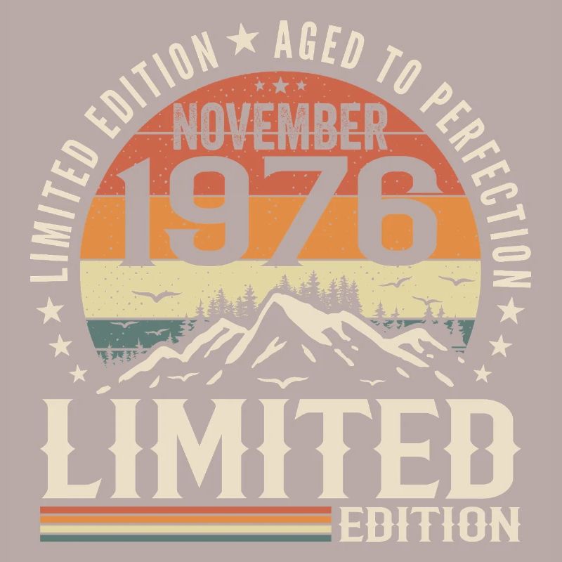 November 1976 Einzigartiger Retro-Geburtstag
