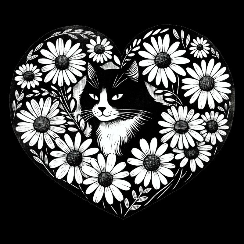 Smoking Katze Gänseblümchen