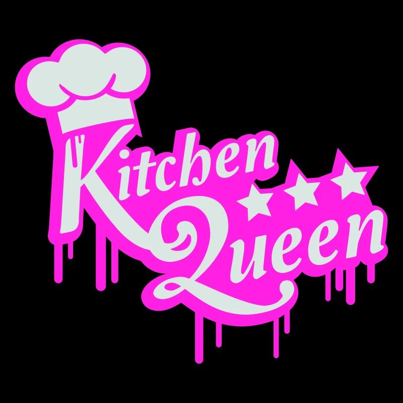 Kitchen Queen Logo Lettering Kitchen Queen Woman