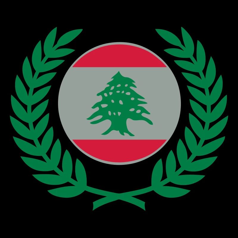 Liban (drapeau et couronne de laurier)
