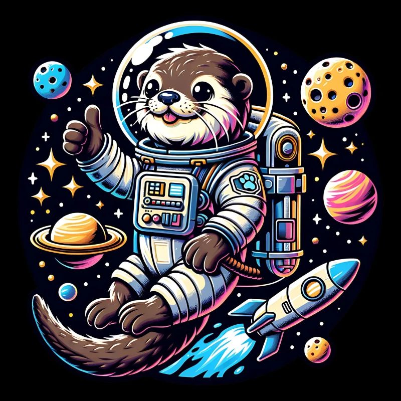 Loutre aventureuse dans l’espace avec