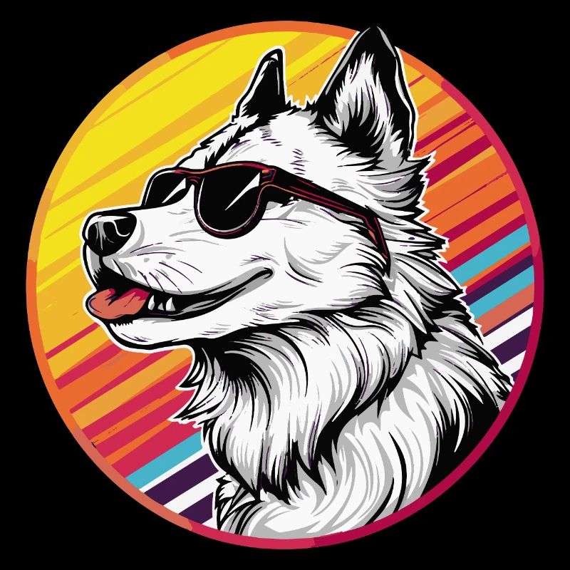Husky décontracté avec lunettes de soleil