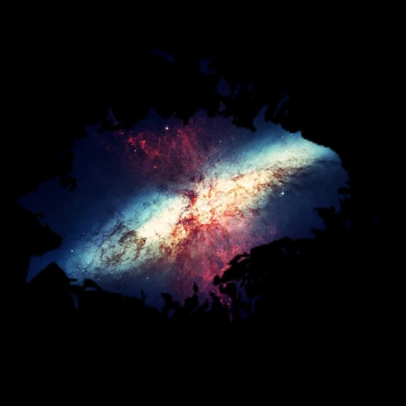 Galaxy Stars Planet Splash Space Illustration