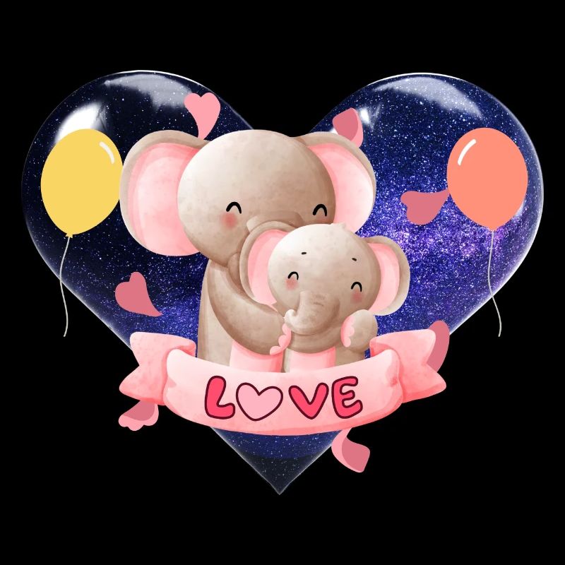 Elefantenmutter und ihr Baby
