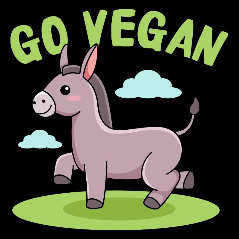 Donkey design for proud vegans