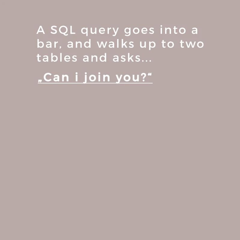 Database joke - SQL joke