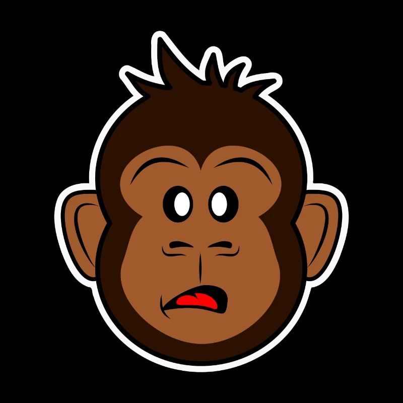 Cadeau de singe dessin animé visage drôle de singe