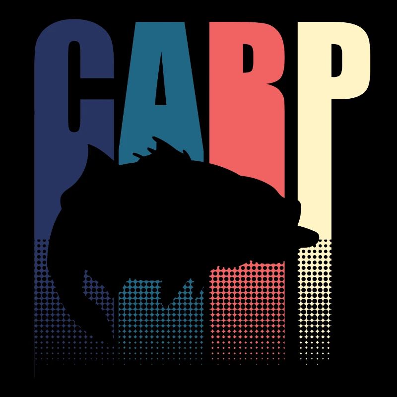 Pêcheur de pêcheur de carpe rétro