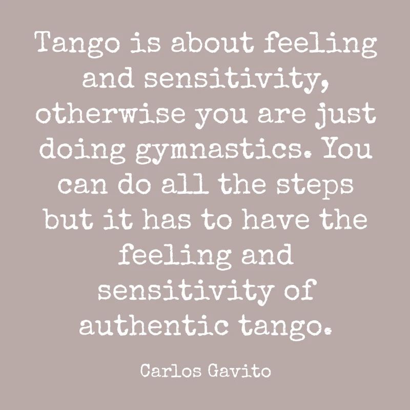 Tango, c'est se sentir ... (Blanc)