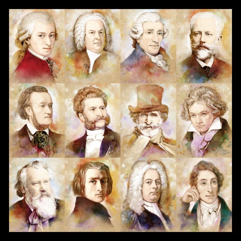 12 compositeurs : Mozart, Bach, Beethoven et plus
