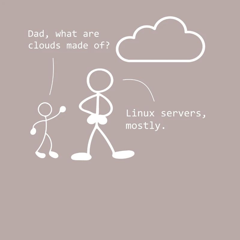 Cloud Witz ITler Programmierer Computerfachmann