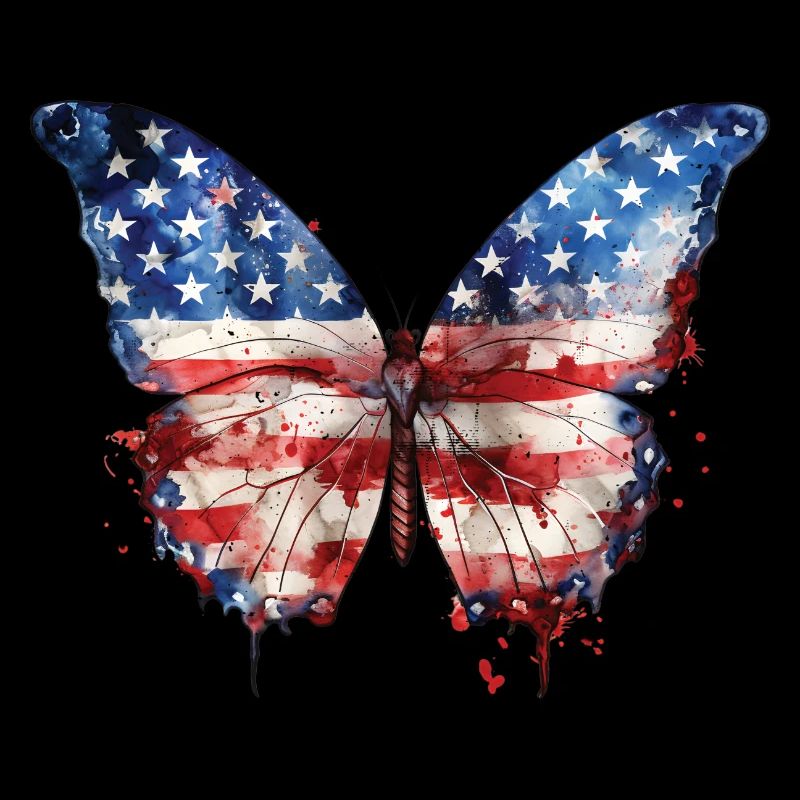PAPILLON DRAPEAU AMÉRICAIN