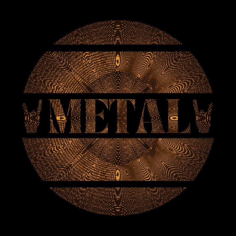 Heavy metal explosion in rust brown