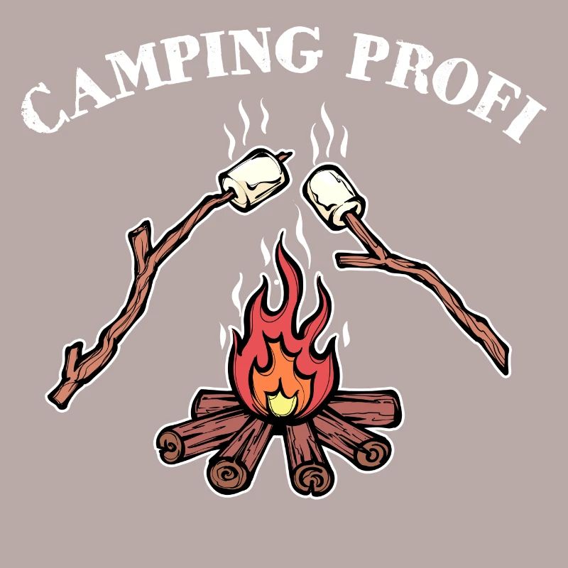 Déclaration de feu de camp de camping Randonneur de camping