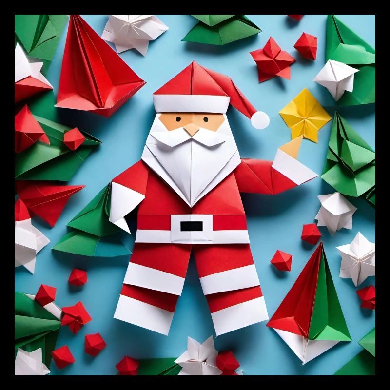 Origami-Weihnachtsmann