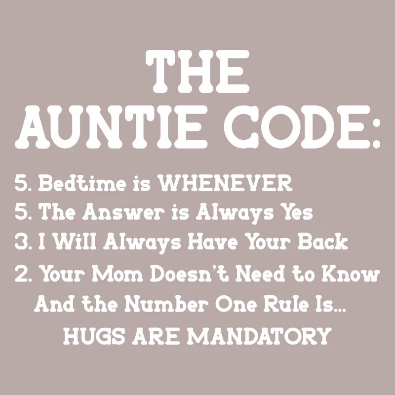 The Auntie Code Funny Gift for Aunt Sarcastic