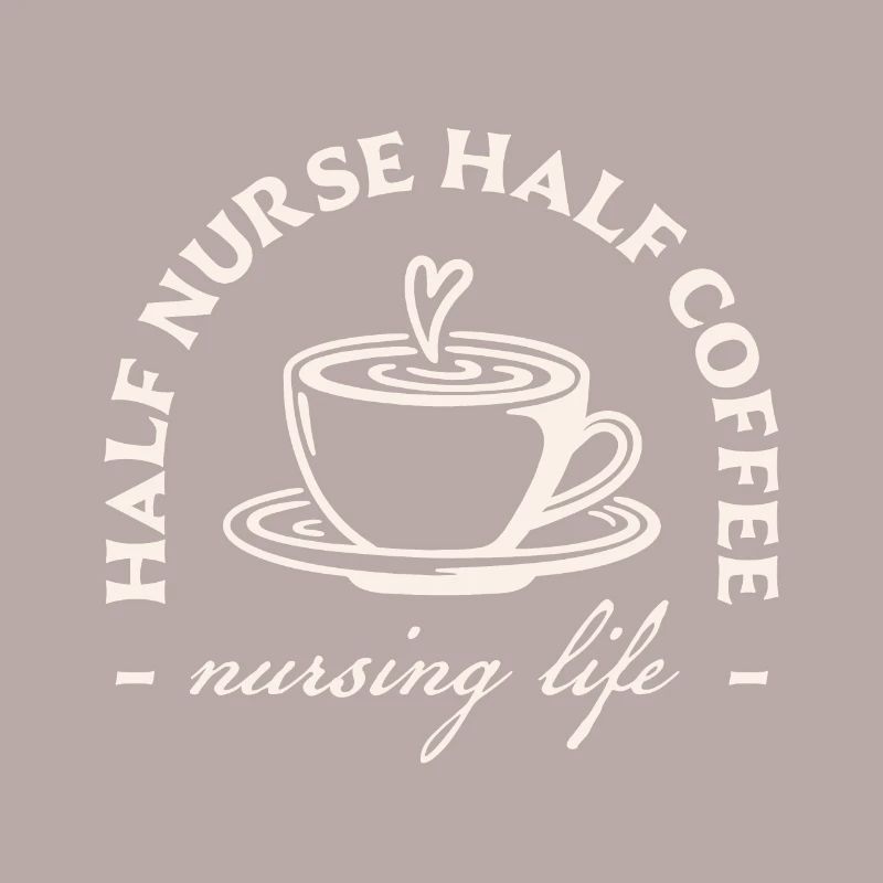 Halb Krankenschwester, halb Kaffee Humor Krankenschwester Kaffee