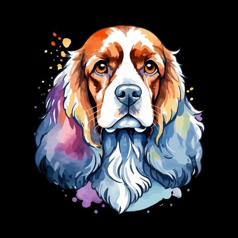 American Cocker Spaniel Wasserfarben