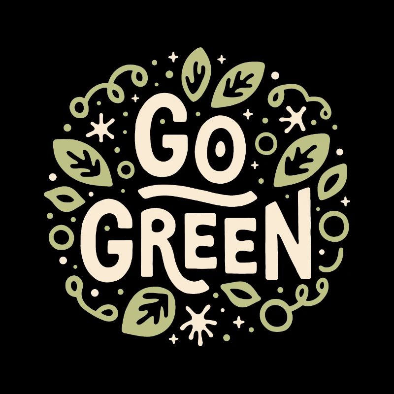 Go Green, umweltfreundlich, vegan, vegetarisch, ästhetisch