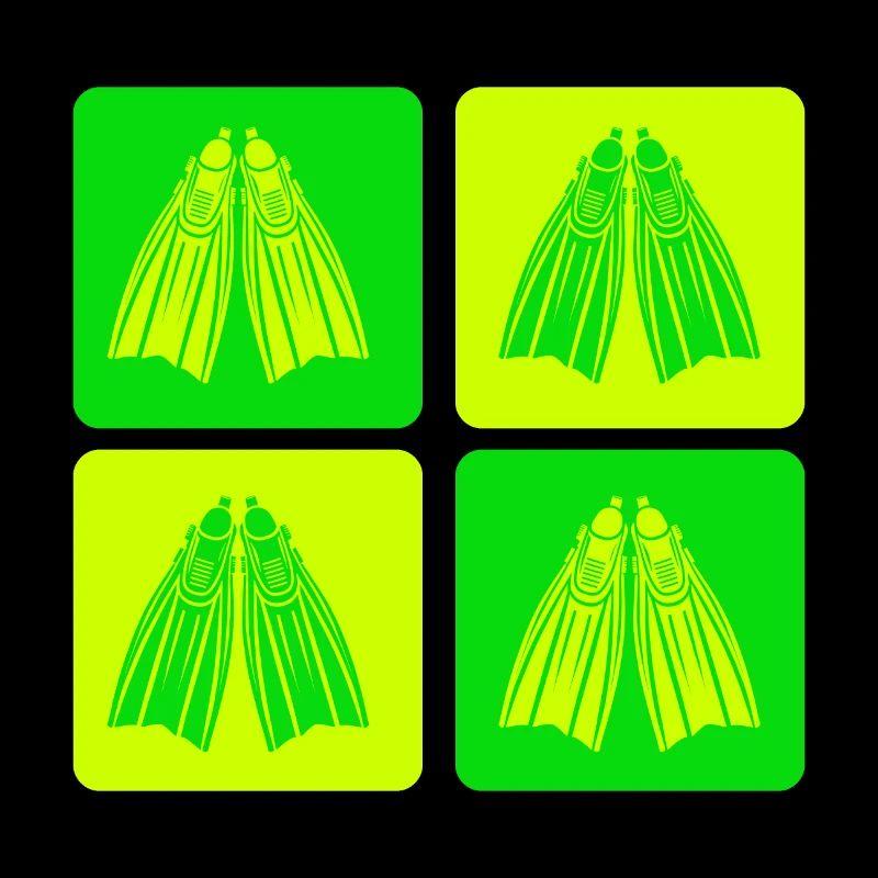 Conception de palmes de plongée rétro