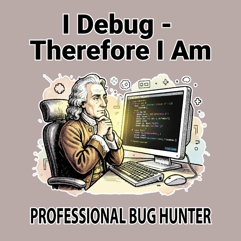 I Debug Therefore I Am: Pro Bug Hunter - dark BG