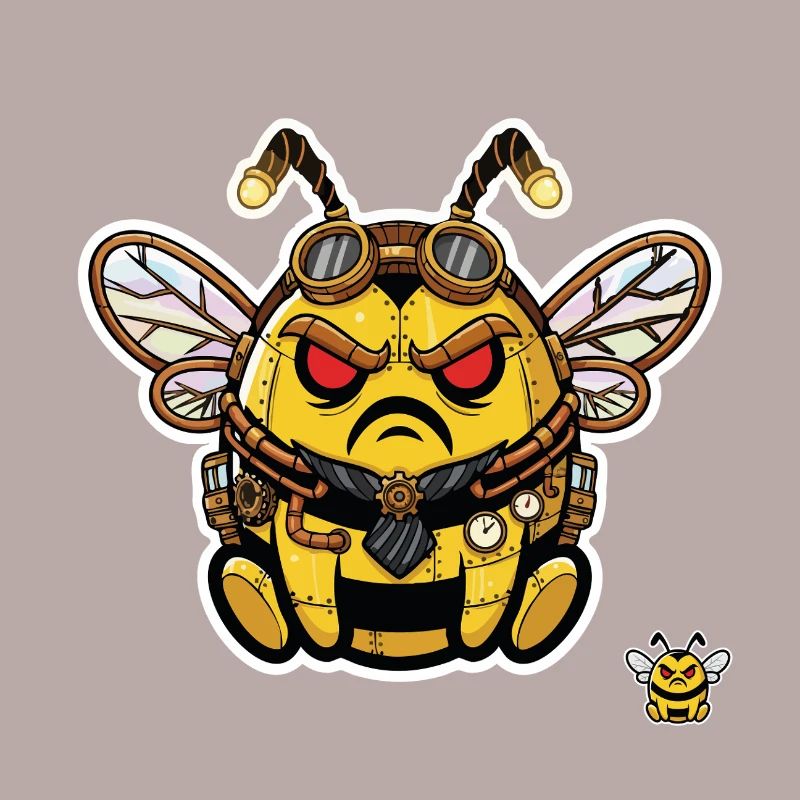 Bionic Edgy Steampunk Cyborg Bee