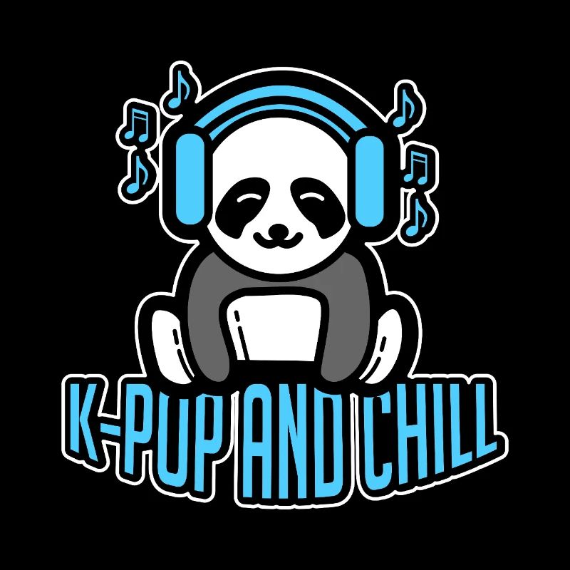 K-Pop And Chill Panda Bubble Tea Kawaii