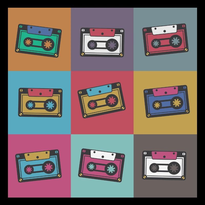Popart Comic Retro Cassette Cassettes