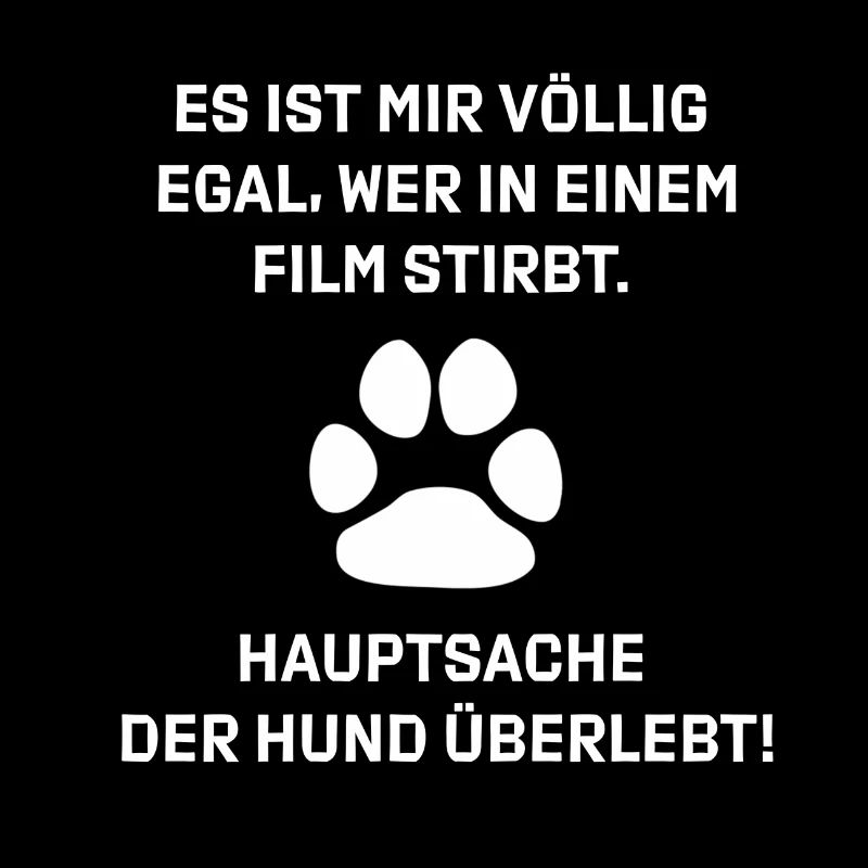 Hunde Spruch Schriftzug Pfote Geschenkidee