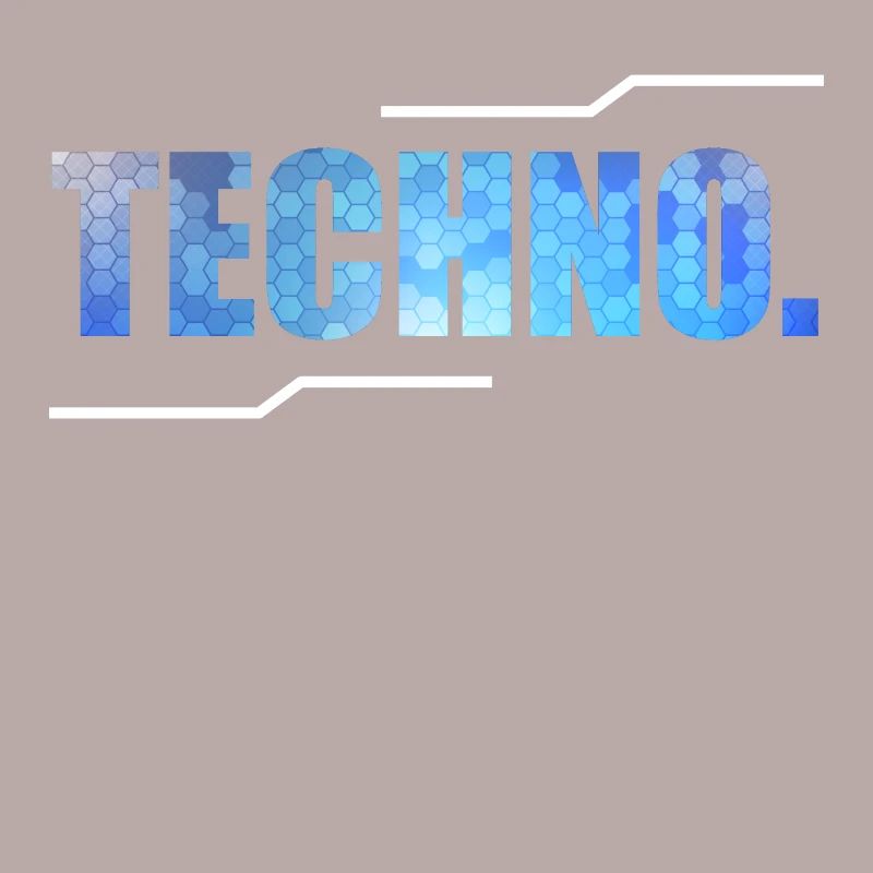 A Techno Tee For Music Lovers Saying "Techno."