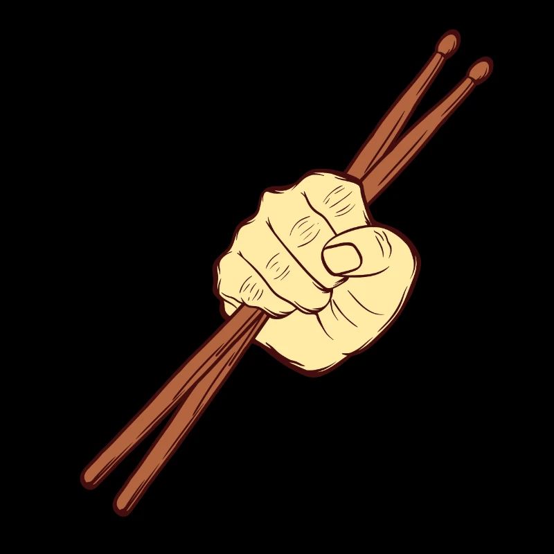 Drumming Shirt For Drummers "Drumsticks Hand"