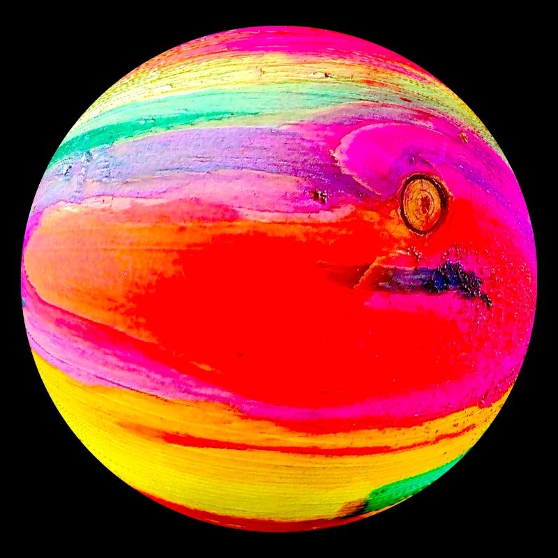 Aspect bois coloré - Ball 3D