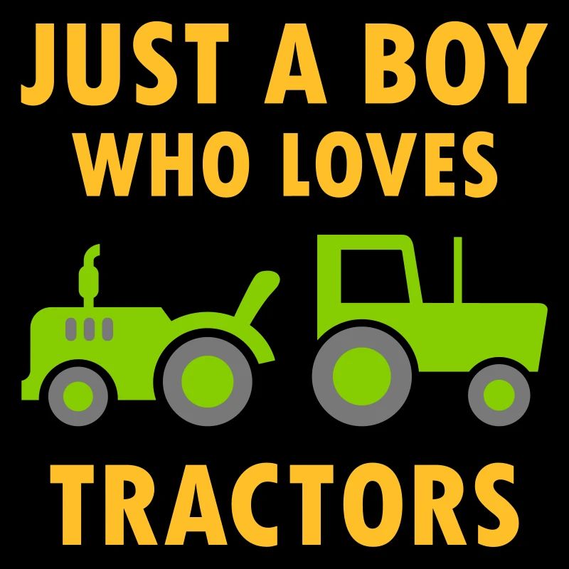 Juste un garçon qui aime les tracteurs (deux tracteurs)