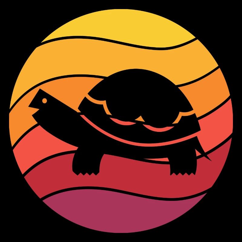Turtle Retro Style Vintage