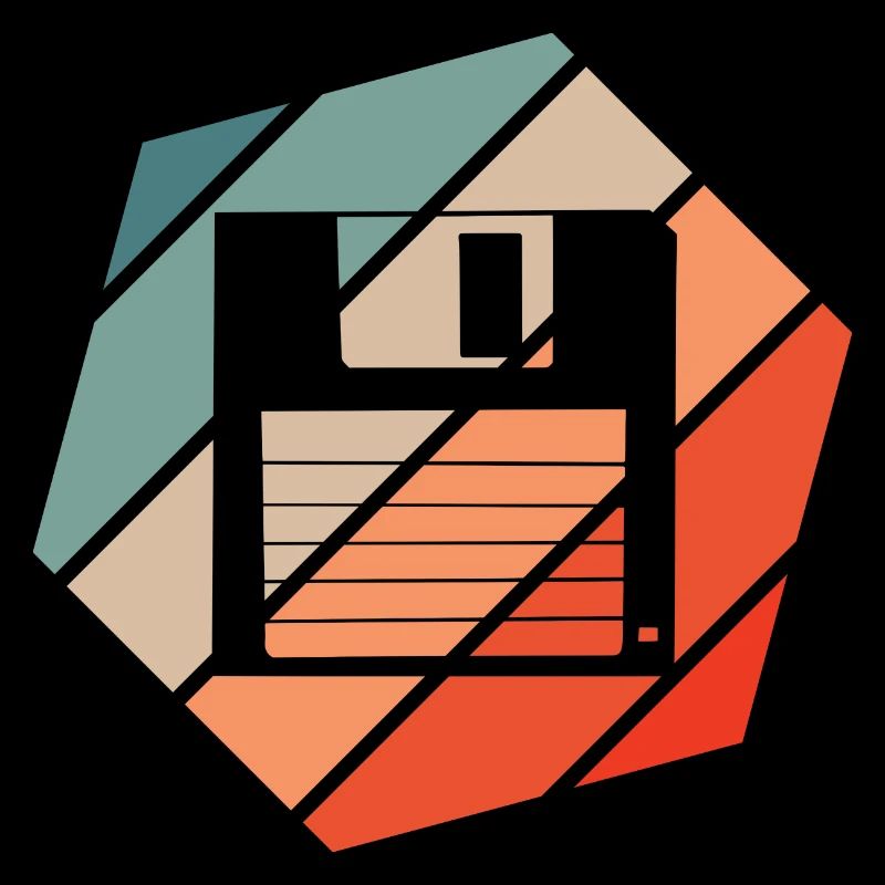 Diskette Retro Style Vintage