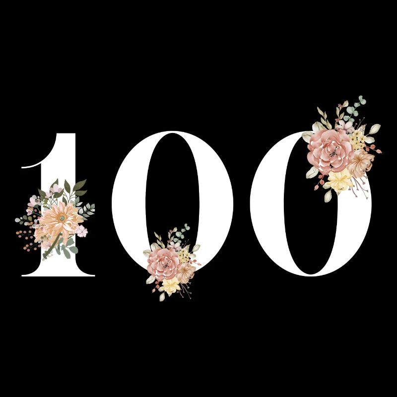 100e anniversaire fleuris (Cadeau de 100 ans)