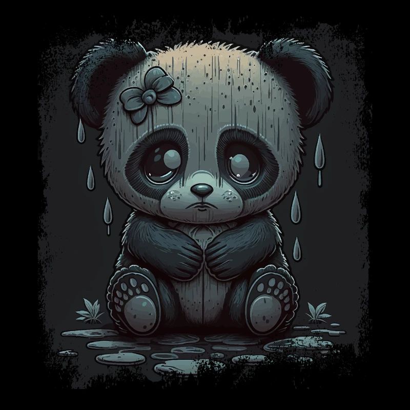 niedlicher trauriger Panda