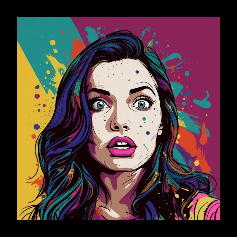 Pop Art Überraschtes Gesicht
