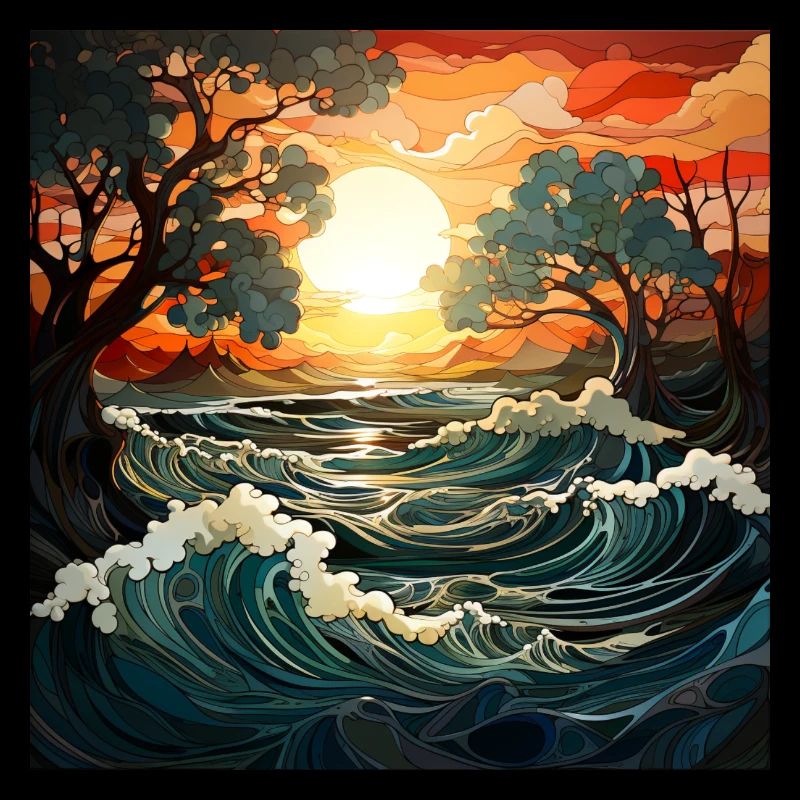Ocean at sunset