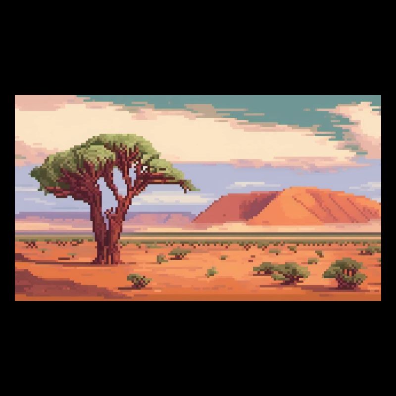 Sossusvlei, Namibia - Pixel Art