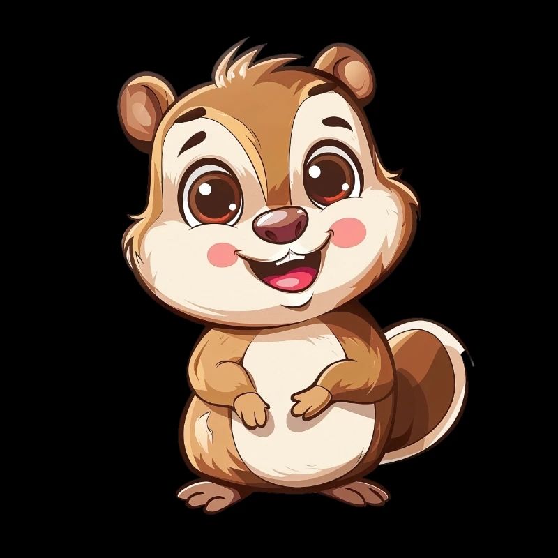 Cute Smiling Chipmunk